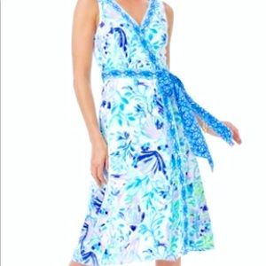 LILY PULITZER NEVER WORN SHAYLEE MIDI WRAP DRESS